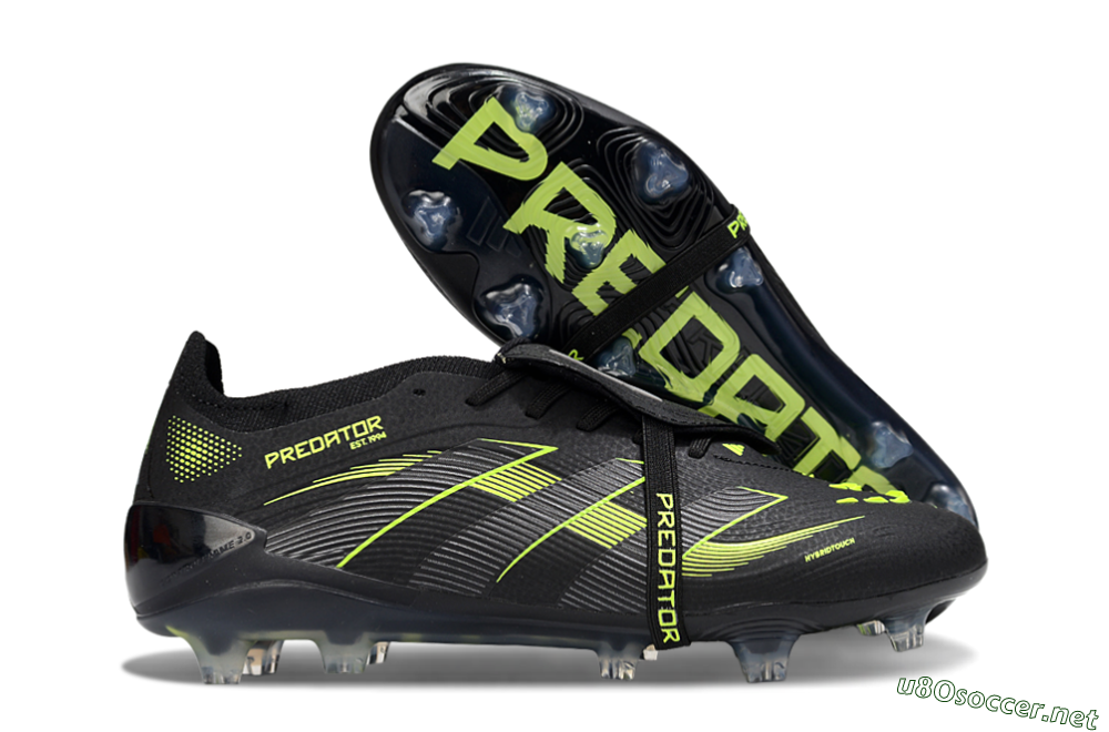 Unisex Adidas Predator 25 Elite Foldover Tongue FG Football Boots - Black/Yellow 2