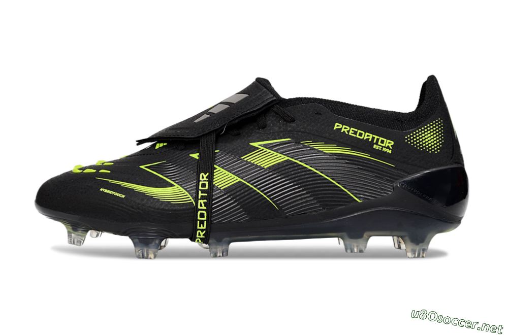 Unisex Adidas Predator 25 Elite Foldover Tongue FG Football Boots - Black/Yellow 0