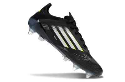 Men's Adidas F50 Elite SG Football Boots - Black/Silver/Yellow