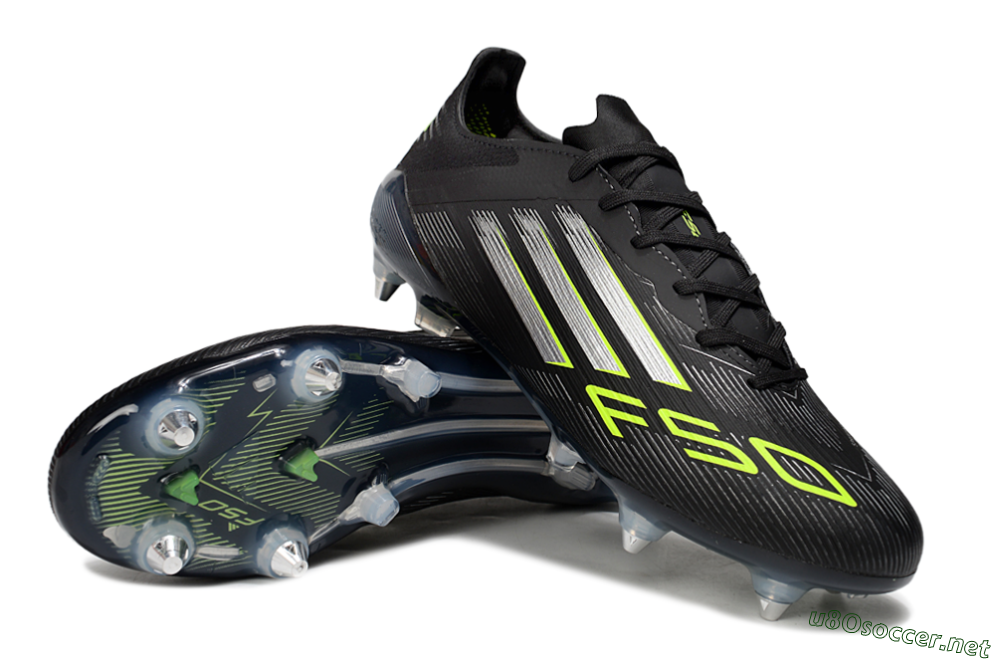 Men's Adidas F50 Elite SG Football Boots - Black/Silver/Yellow 3