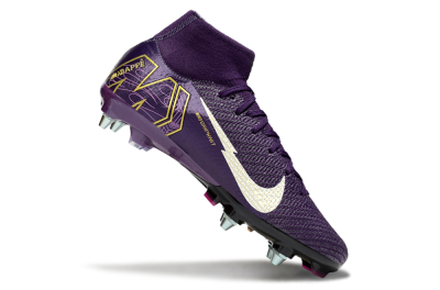 Men's Nike Air Zoom Mercurial Superfly 10 Elite SG Football Boots - Purple/White/Gold