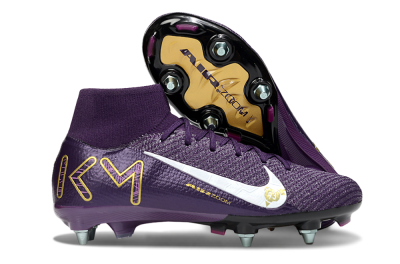 Men's Nike Air Zoom Mercurial Superfly 10 Elite SG Football Boots - Purple/White/Gold