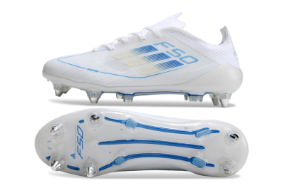 Men's Adidas F50 Elite SG Football Boots - White/Blue