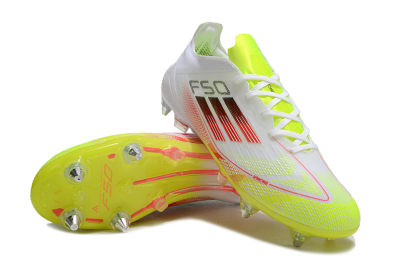 Men's Adidas F50 Elite SG Football Boots - White/Yellow/Red
