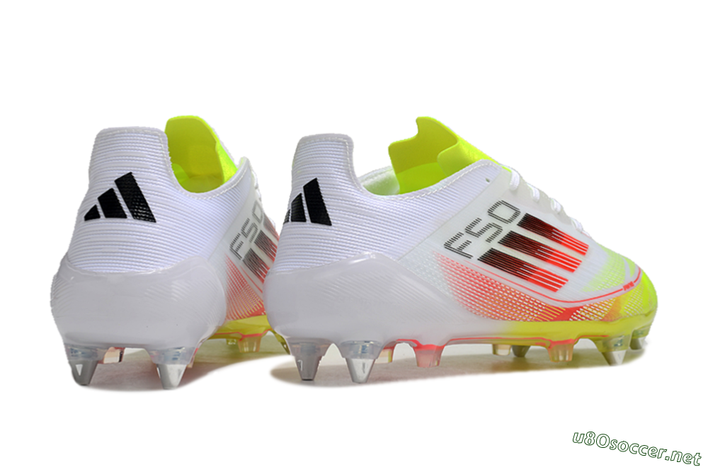 Men's Adidas F50 Elite SG Football Boots - White/Yellow/Red 6