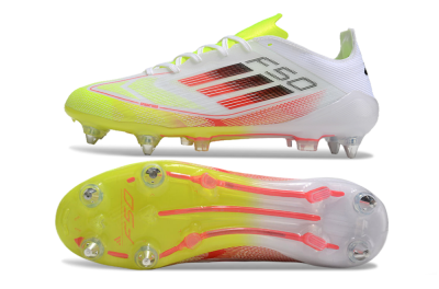 Men's Adidas F50 Elite SG Football Boots - White/Yellow/Red