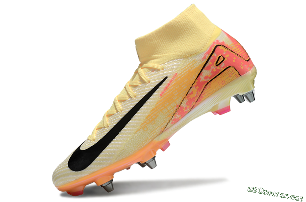 Men's Nike Air Zoom Mercurial Superfly 10 Elite SG Football Boots - Yellow/Black/Red 5