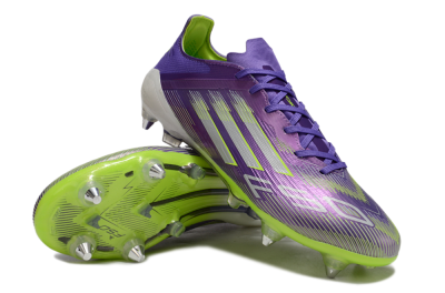 Men's Adidas F50 Elite SG Football Boots - Purple/Silver/Yellow