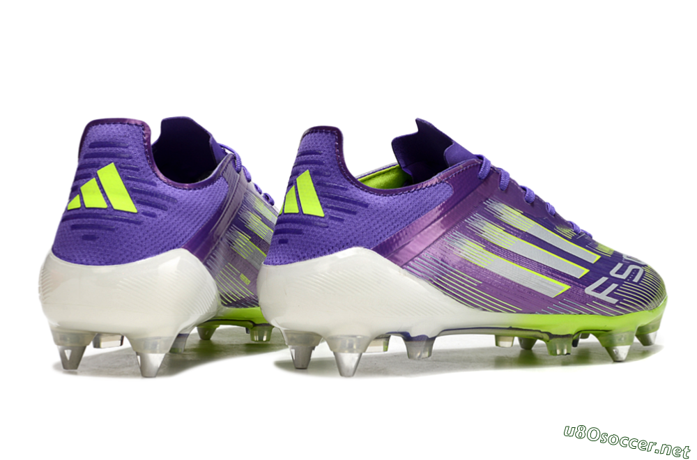 Men's Adidas F50 Elite SG Football Boots - Purple/Silver/Yellow 6