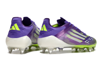 Men's Adidas F50 Elite SG Football Boots - Purple/Silver/Yellow
