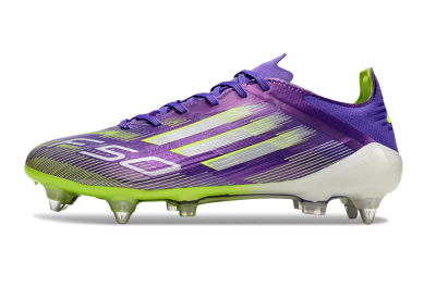 Men's Adidas F50 Elite SG Football Boots - Purple/Silver/Yellow