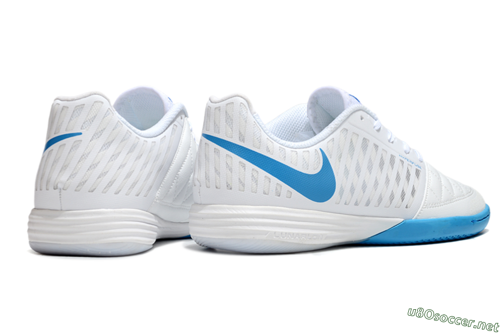 Unisex Nike Lunar Gato 2 IC Football Shoes - White/Blue 6
