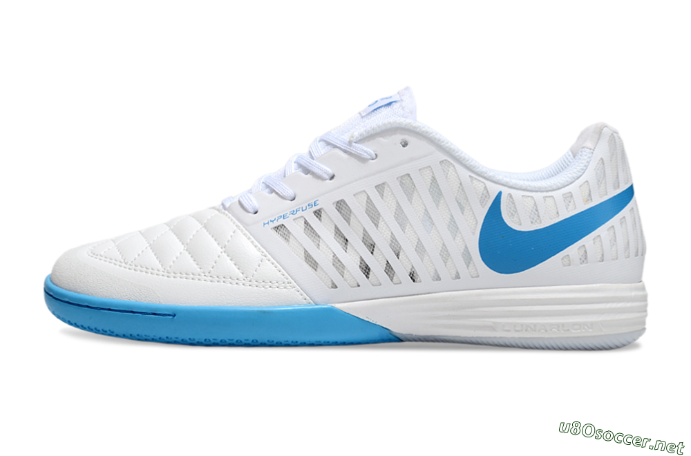 Unisex Nike Lunar Gato 2 IC Football Shoes - White/Blue 0