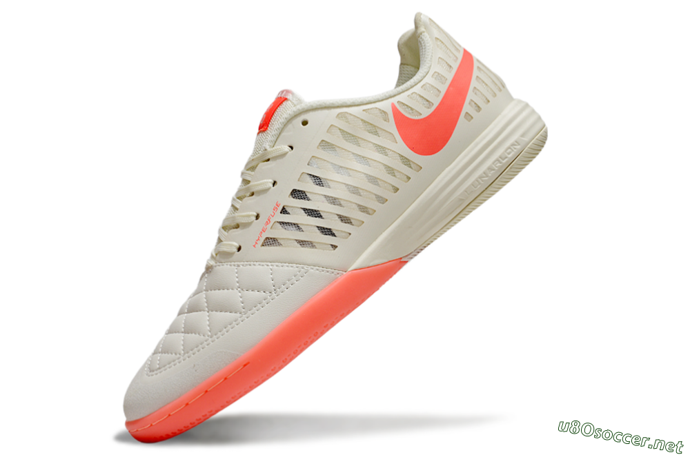 Unisex Nike Lunar Gato 2 IC Football Shoes - Beige/Red 5