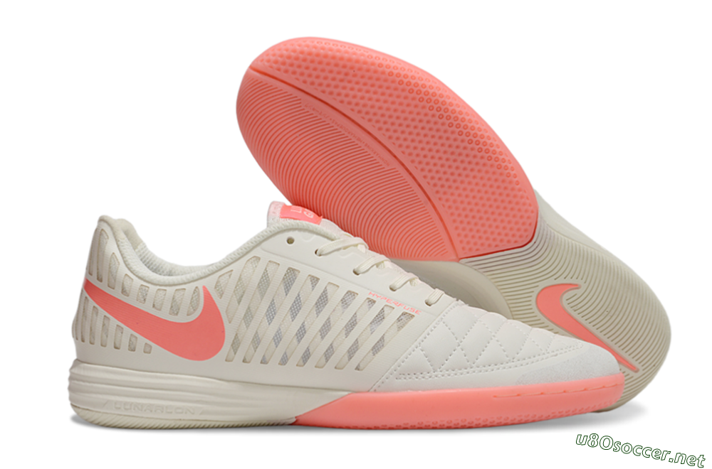 Unisex Nike Lunar Gato 2 IC Football Shoes - Beige/Red 2