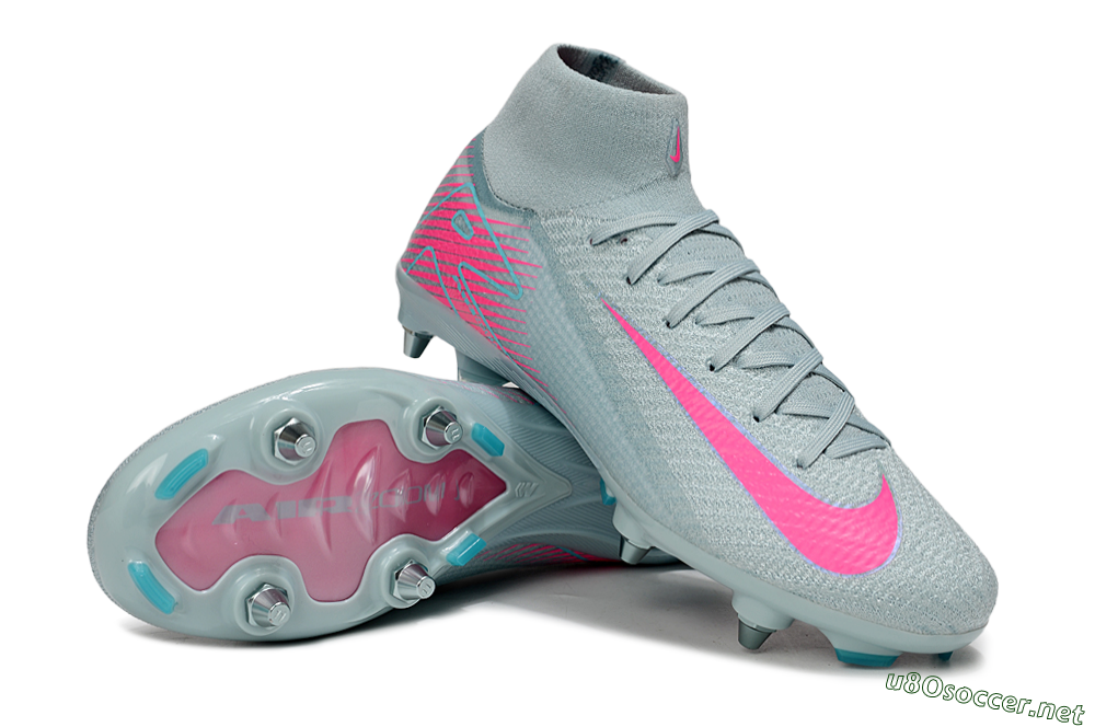 Men's Nike Air Zoom Mercurial Superfly 10 Elite SG Football Boots - Jade/Pink 3