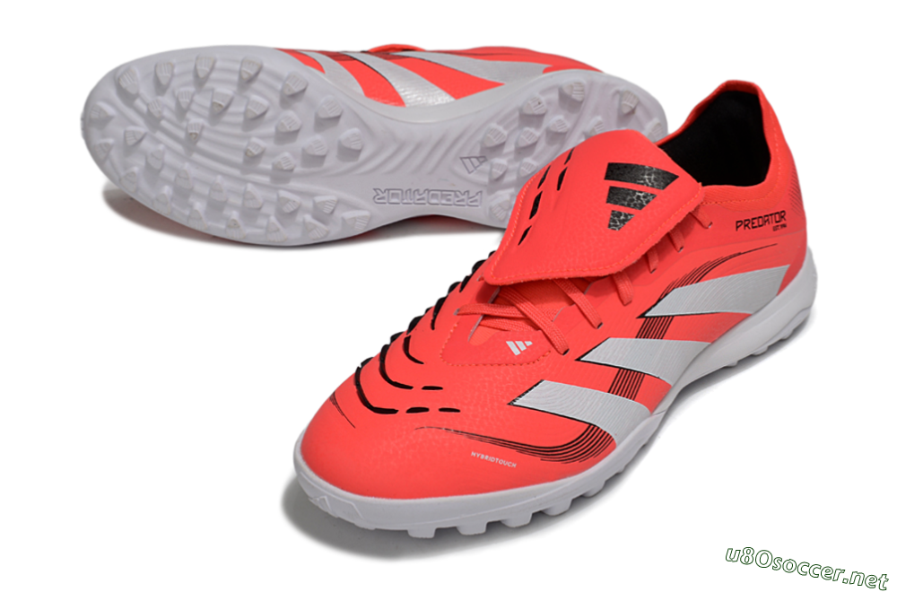 Men's Adidas Predator Elite Foldover Tongue TF Football Shoes - Red/White/Black 3