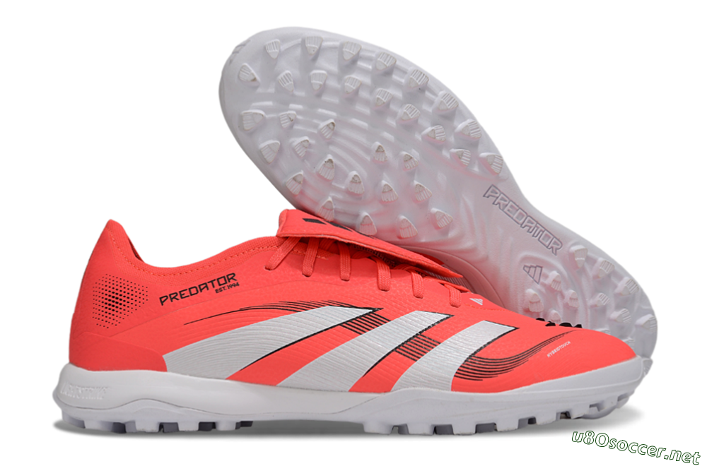 Men's Adidas Predator Elite Foldover Tongue TF Football Shoes - Red/White/Black 2