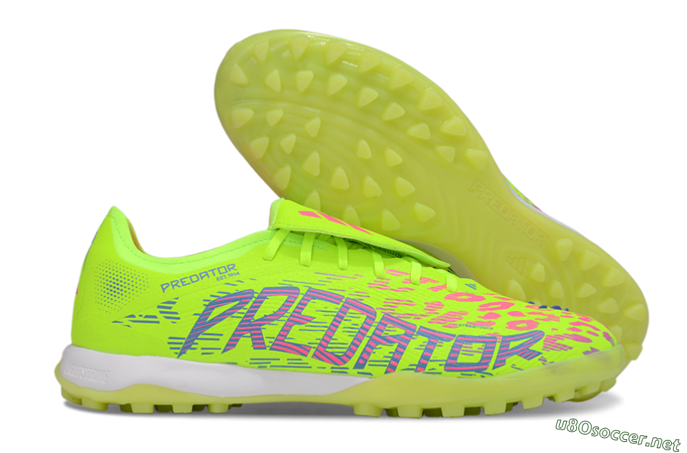 Men's Adidas Predator Elite Foldover Tongue TF Football Shoes - Yellow/Pink/White 2