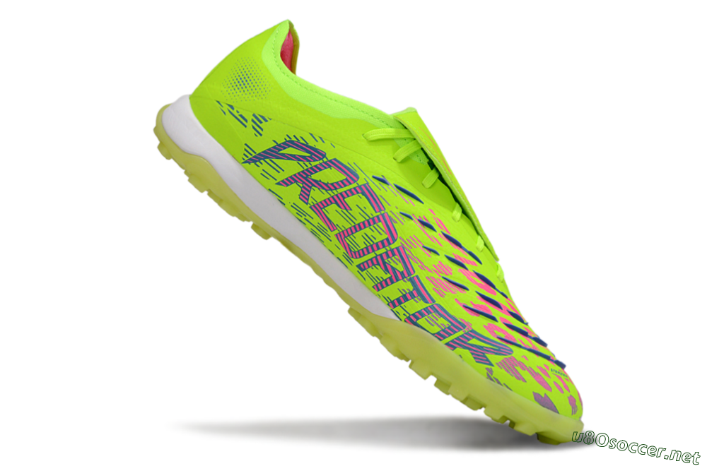 Men's Adidas Predator Elite Foldover Tongue TF Football Shoes - Yellow/Pink/White 4