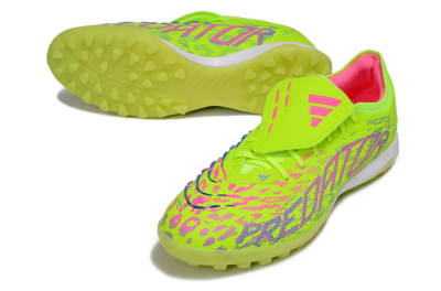 Men's Adidas Predator Elite Foldover Tongue TF Football Shoes - Yellow/Pink/White