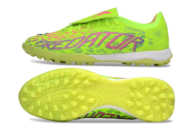 Men's Adidas Predator Elite Foldover Tongue TF Football Shoes - Yellow/Pink/White