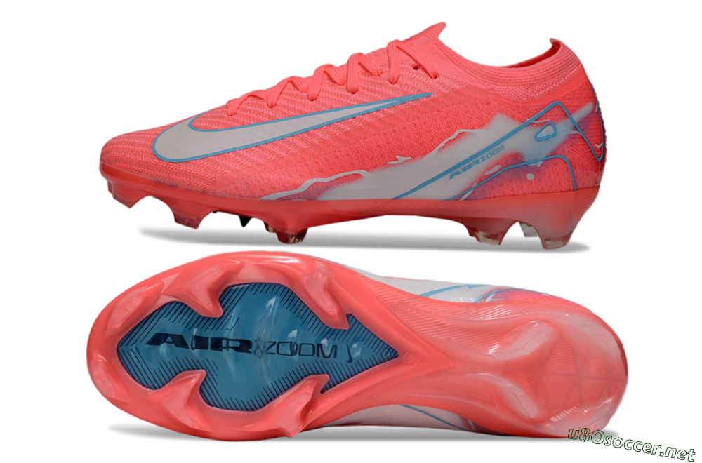 Unisex Nike Air Zoom Mercurial Vapor 16 Elite FG Football Boots - Red/Jade/Grey 1