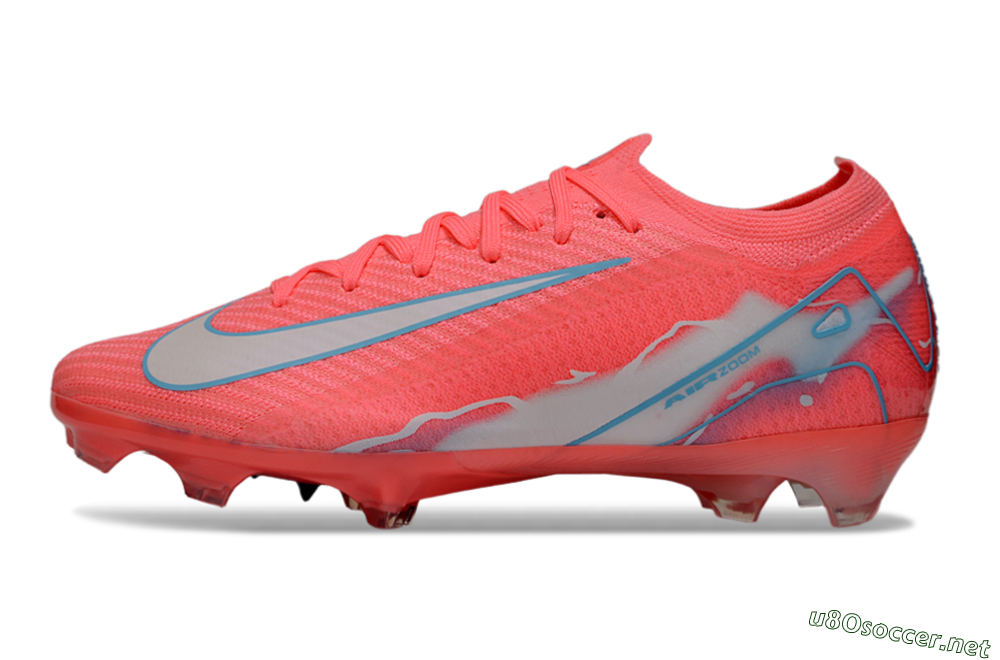 Unisex Nike Air Zoom Mercurial Vapor 16 Elite FG Football Boots - Red/Jade/Grey 0