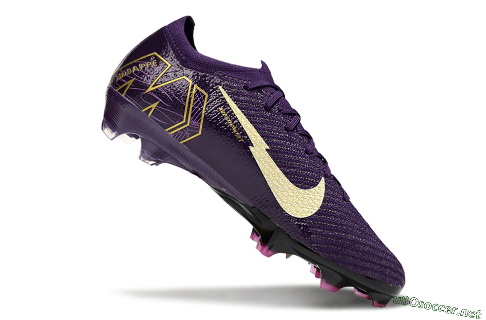 Unisex Nike Air Zoom Mercurial Vapor 16 Elite FG Football Boots - Purple/White/Gold 4