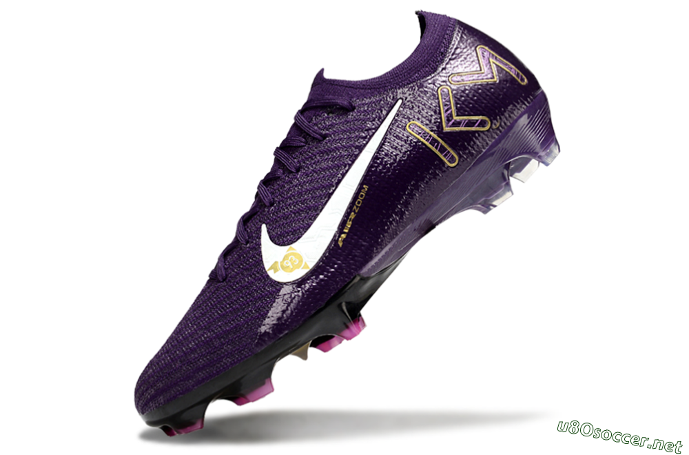 Unisex Nike Air Zoom Mercurial Vapor 16 Elite FG Football Boots - Purple/White/Gold 5