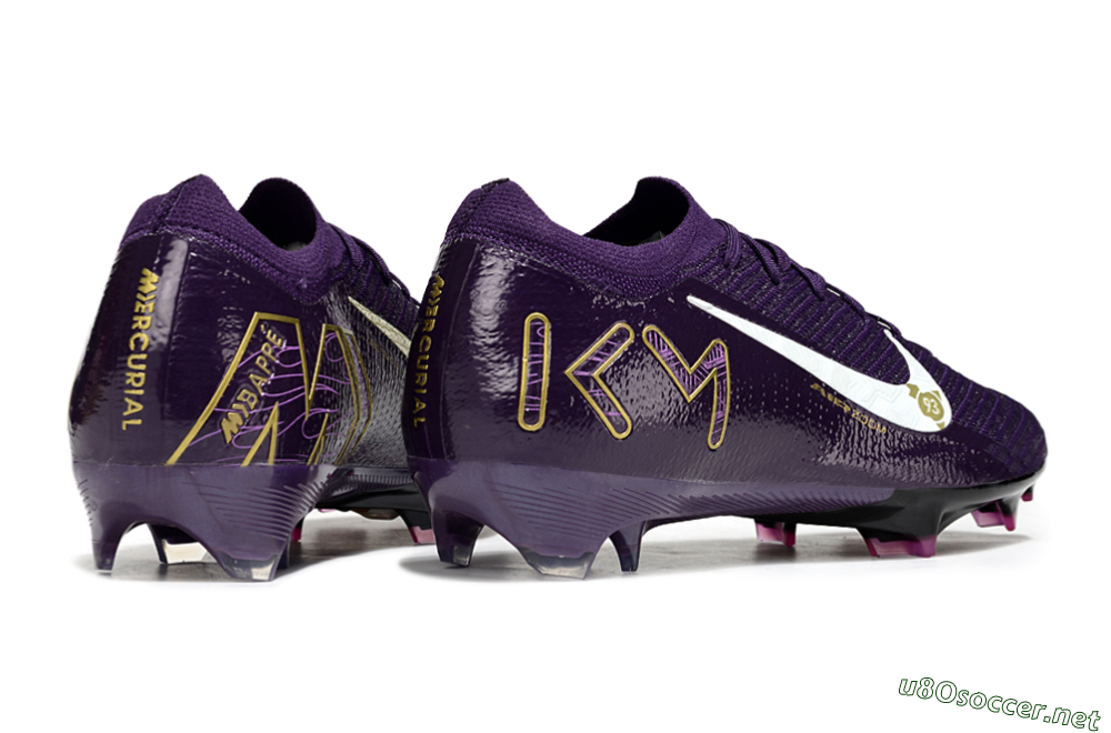 Unisex Nike Air Zoom Mercurial Vapor 16 Elite FG Football Boots - Purple/White/Gold 6