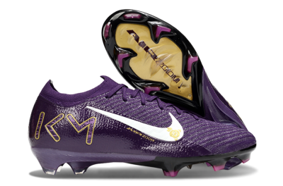 Unisex Nike Air Zoom Mercurial Vapor 16 Elite FG Football Boots - Purple/White/Gold