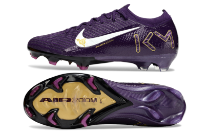 Unisex Nike Air Zoom Mercurial Vapor 16 Elite FG Football Boots - Purple/White/Gold