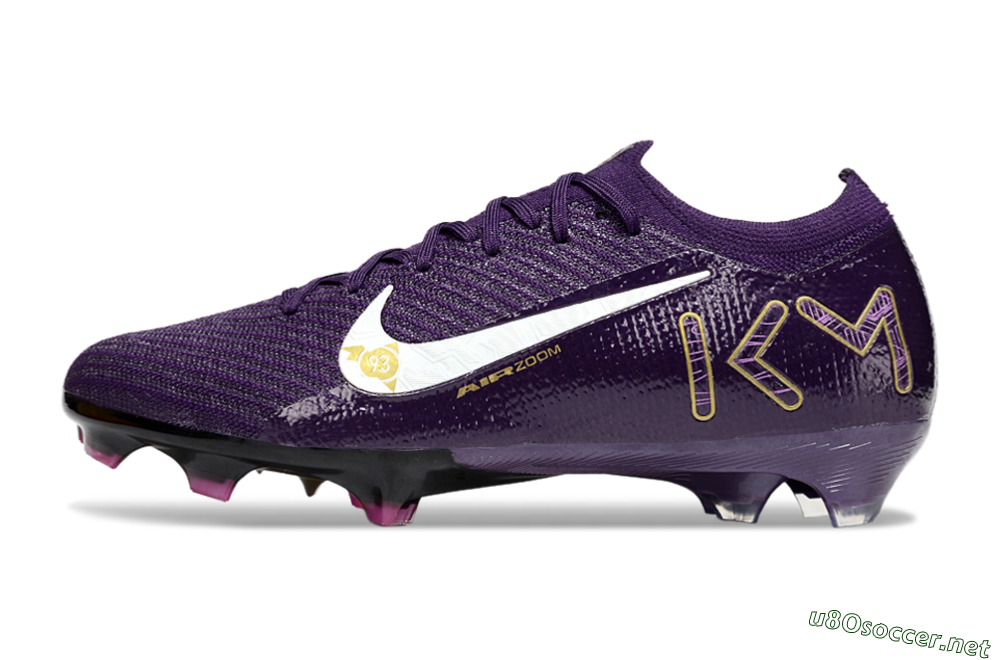 Unisex Nike Air Zoom Mercurial Vapor 16 Elite FG Football Boots - Purple/White/Gold 0