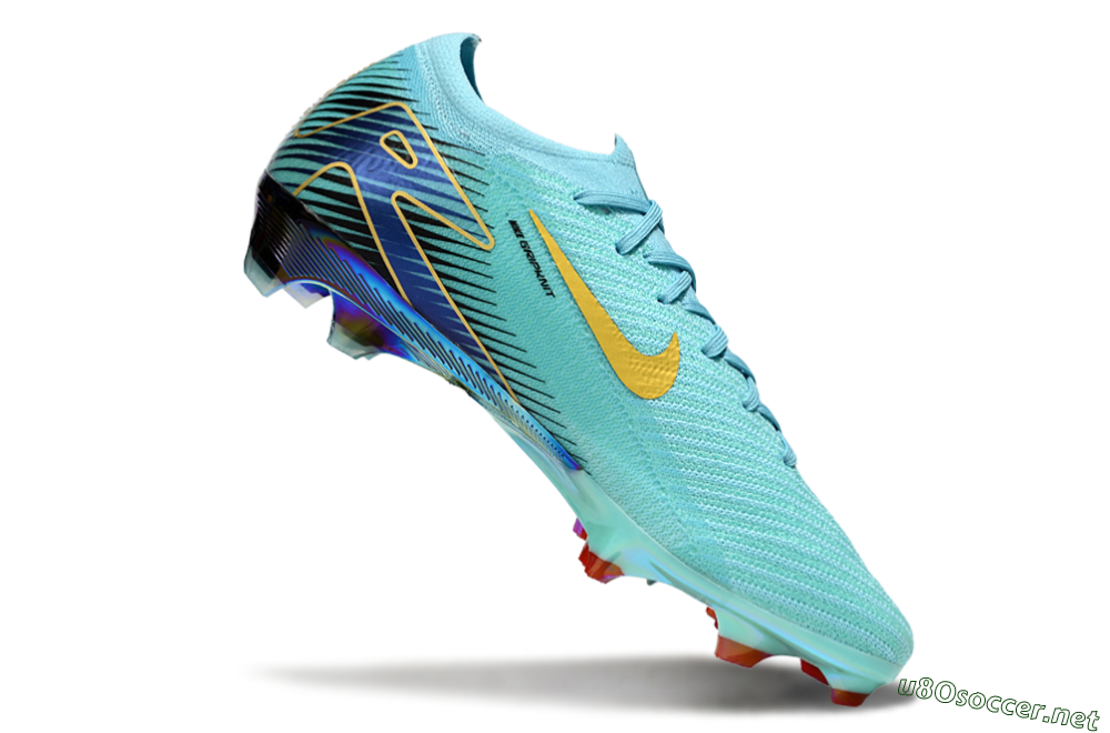 Unisex Nike Air Zoom Mercurial Vapor 16 Elite FG Football Boots - Jade/Gold/Blue 4