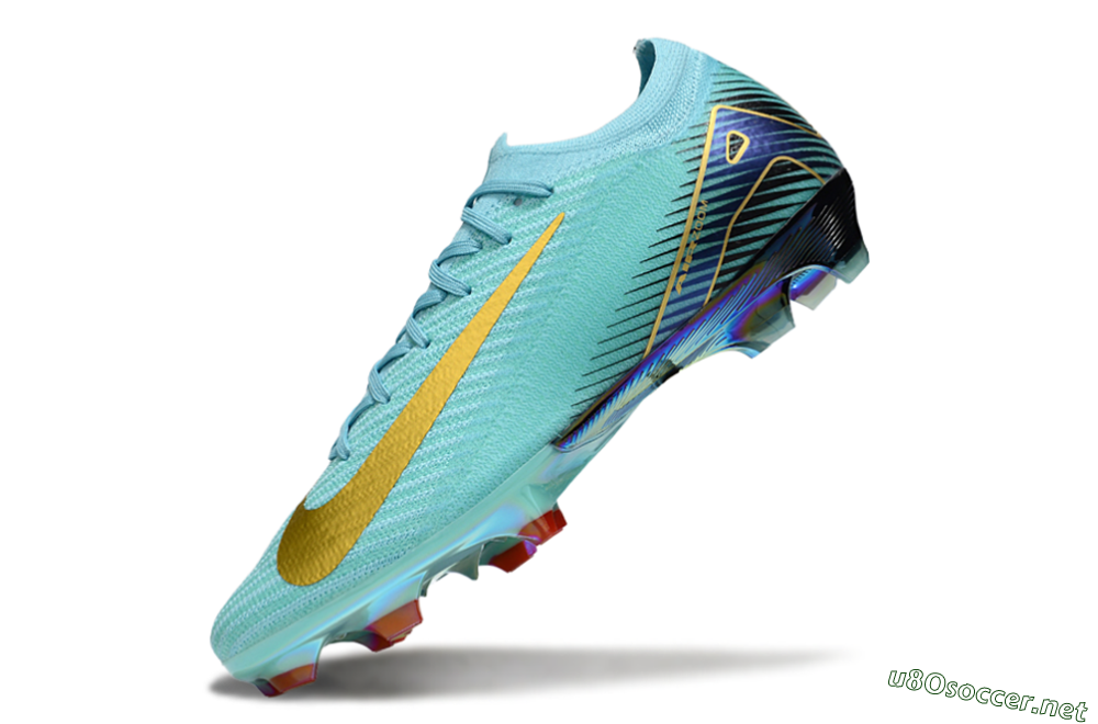 Unisex Nike Air Zoom Mercurial Vapor 16 Elite FG Football Boots - Jade/Gold/Blue 5