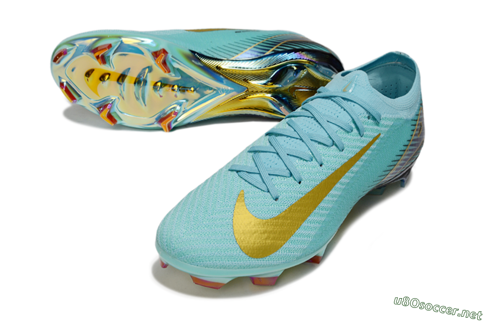 Unisex Nike Air Zoom Mercurial Vapor 16 Elite FG Football Boots - Jade/Gold/Blue 3