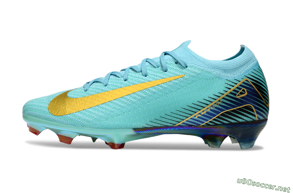 Unisex Nike Air Zoom Mercurial Vapor 16 Elite FG Football Boots - Jade/Gold/Blue 0