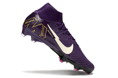Unisex Nike Air Zoom Mercurial Superfly 10 Elite FG Football Boots - Purple/White/Gold
