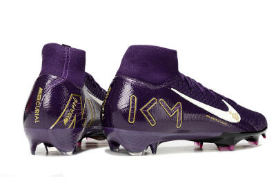 Unisex Nike Air Zoom Mercurial Superfly 10 Elite FG Football Boots - Purple/White/Gold