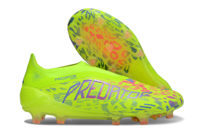 Men's Adidas Predator 25 Elite Laceless FG Football Boots - Yellow/Pink/White