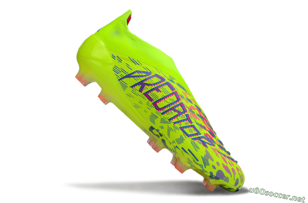 Men's Adidas Predator 25 Elite Laceless FG Football Boots - Yellow/Pink/White 4