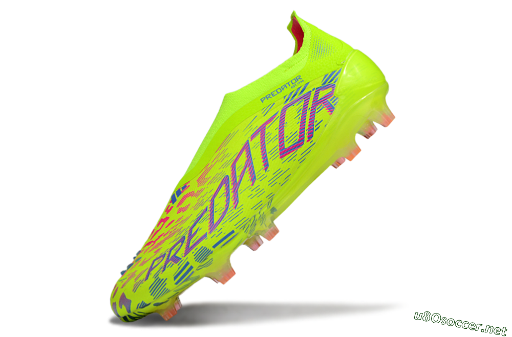 Men's Adidas Predator 25 Elite Laceless FG Football Boots - Yellow/Pink/White 5