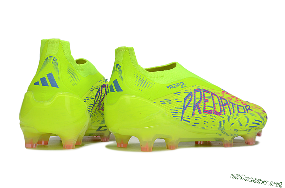 Men's Adidas Predator 25 Elite Laceless FG Football Boots - Yellow/Pink/White 6