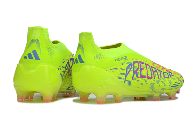 Men's Adidas Predator 25 Elite Laceless FG Football Boots - Yellow/Pink/White