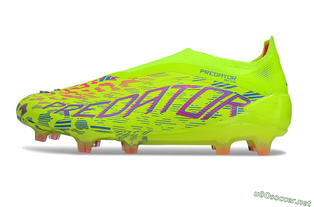 Men's Adidas Predator 25 Elite Laceless FG Football Boots - Yellow/Pink/White 0