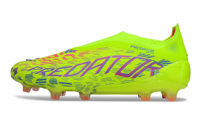 Men's Adidas Predator 25 Elite Laceless FG Football Boots - Yellow/Pink/White