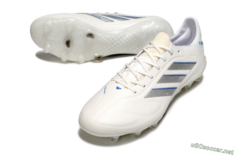 Men's Adidas Copa Pure 3 Elite FG Football Boots - White/Silver/Blue 3