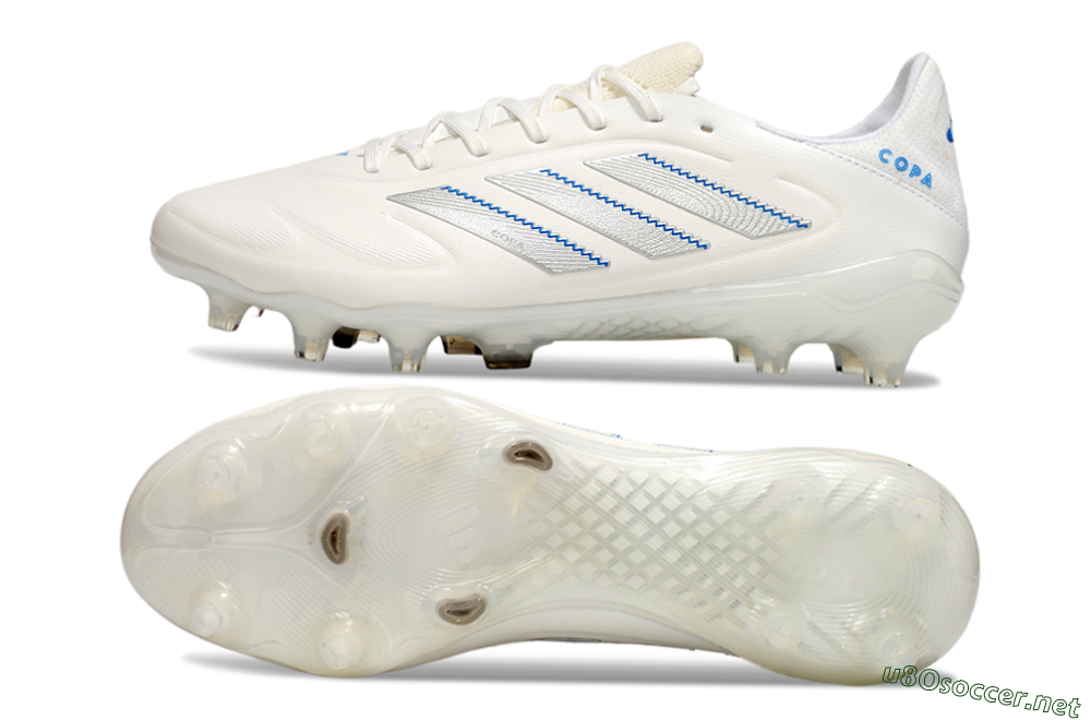 Men's Adidas Copa Pure 3 Elite FG Football Boots - White/Silver/Blue 1