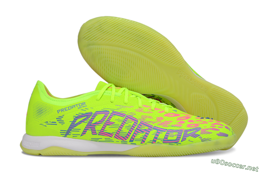 Men's Adidas Predator 25 Elite IC Football Shoes - Yellow/Pink/White 2